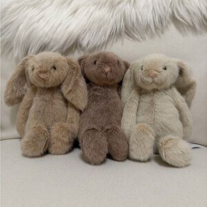 Jellycat Plush Bunny Trio - wheat,oat,fawn.